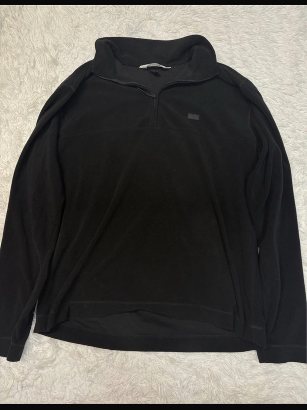 Rains Men's Addis Black Quarter-Zip Sweater Pullover